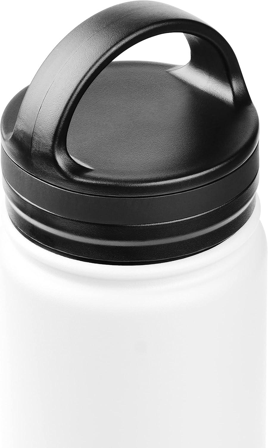 Retrospec Alder Wide Mouth Water Bottle Lid for Retrospec Alder Canteen Water Bottle, BPA Free Plastic Water Bottle Lid with Leak-Resistant Seal fits 22, 32, or 40 oz