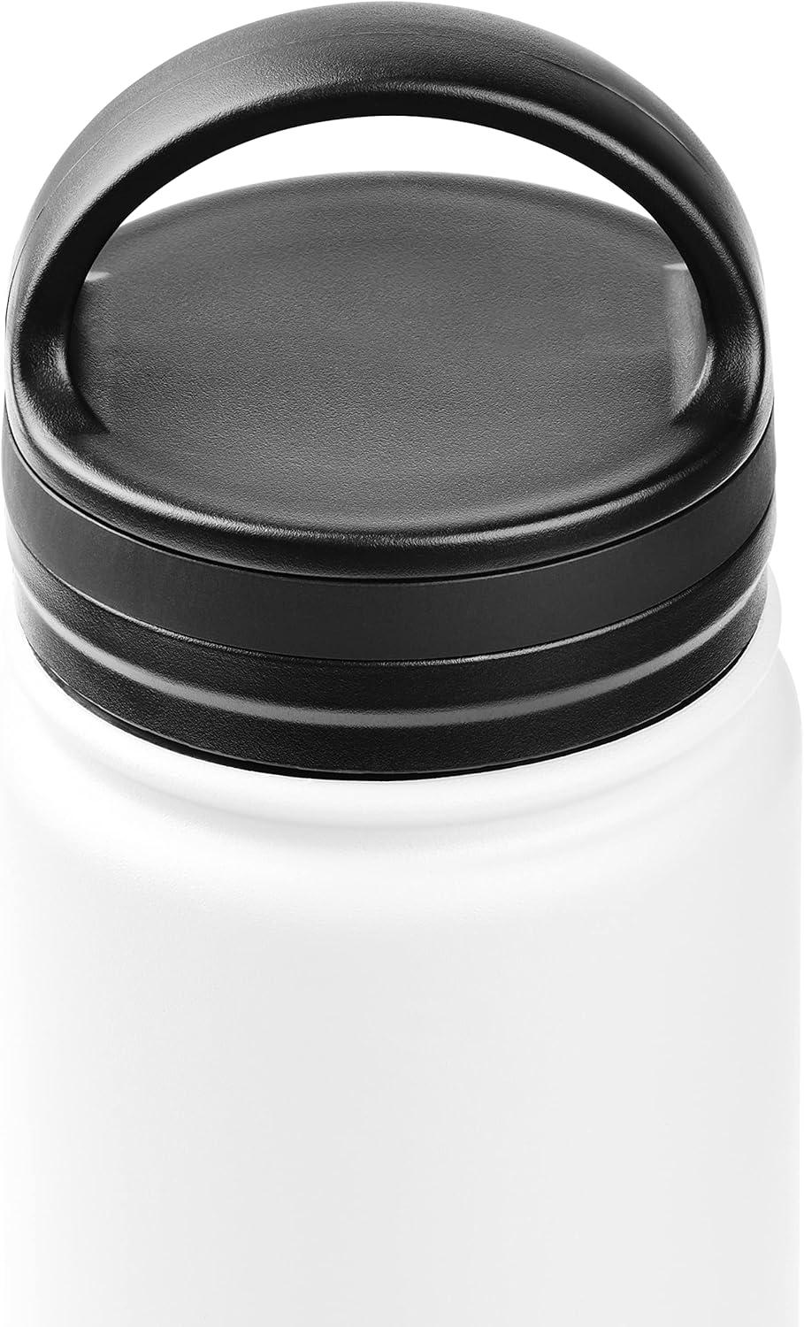Retrospec Alder Wide Mouth Water Bottle Lid for Retrospec Alder Canteen Water Bottle, BPA Free Plastic Water Bottle Lid with Leak-Resistant Seal fits 22, 32, or 40 oz