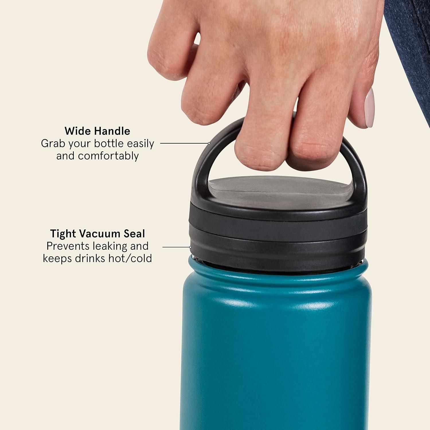 Retrospec Alder Wide Mouth Water Bottle Lid for Retrospec Alder Canteen Water Bottle, BPA Free Plastic Water Bottle Lid with Leak-Resistant Seal fits 22, 32, or 40 oz