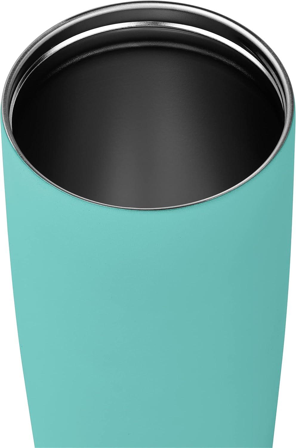 Retrospec Arroyo Stainless Steel Tumbler with Lid and Straw – Reusable Insulated Tumbler Cup – Iced Coffee Travel Mug – Double Walled Thermal Tumblers(Matte Blue Ridge)