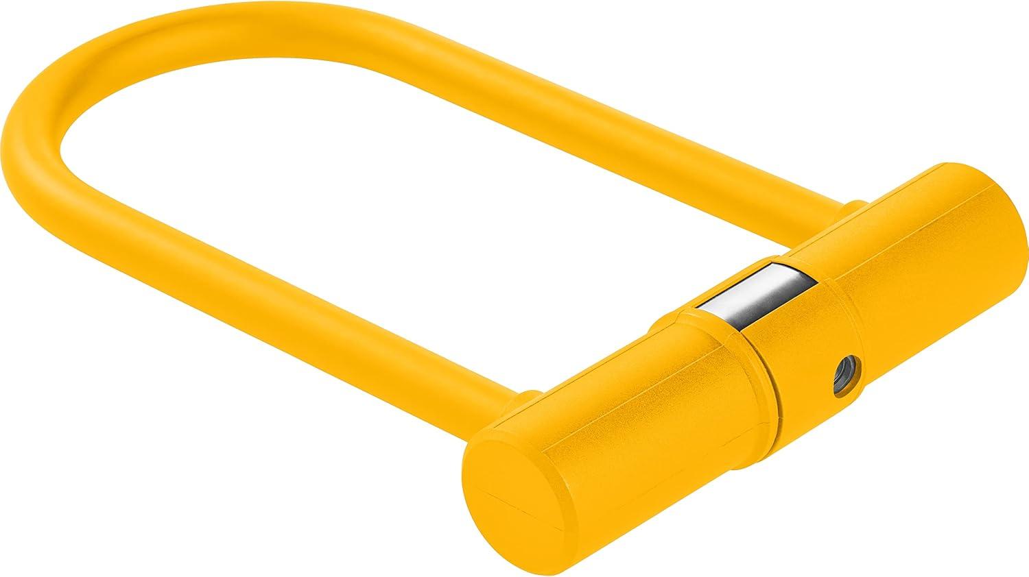 Retrospec Lookout U-Lock Bike Lock with 4Ft Security Cable, Heavy Duty Anti-Theft Bicycle Lock with 14mm Shackle, Pick Resistant & Secure Anti-Rotation Design(Matte Sunflower)