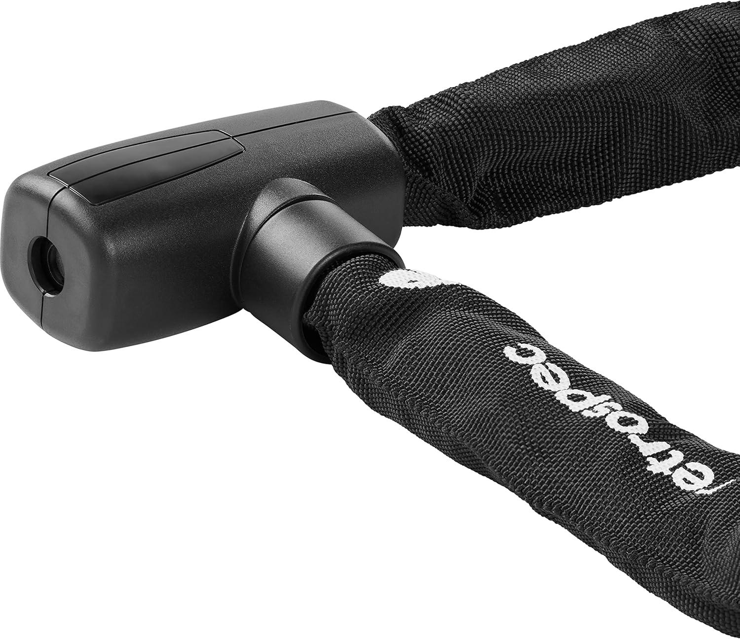 Retrospec Hero Plus Bicycle Chain Lock with Key, Heavy Duty Anti-Theft Bike Lock, 10mm 3′ Cut Resistant 3T Manganese Steel Chain and Weather Resistant Nylon Sleeve(One Size)