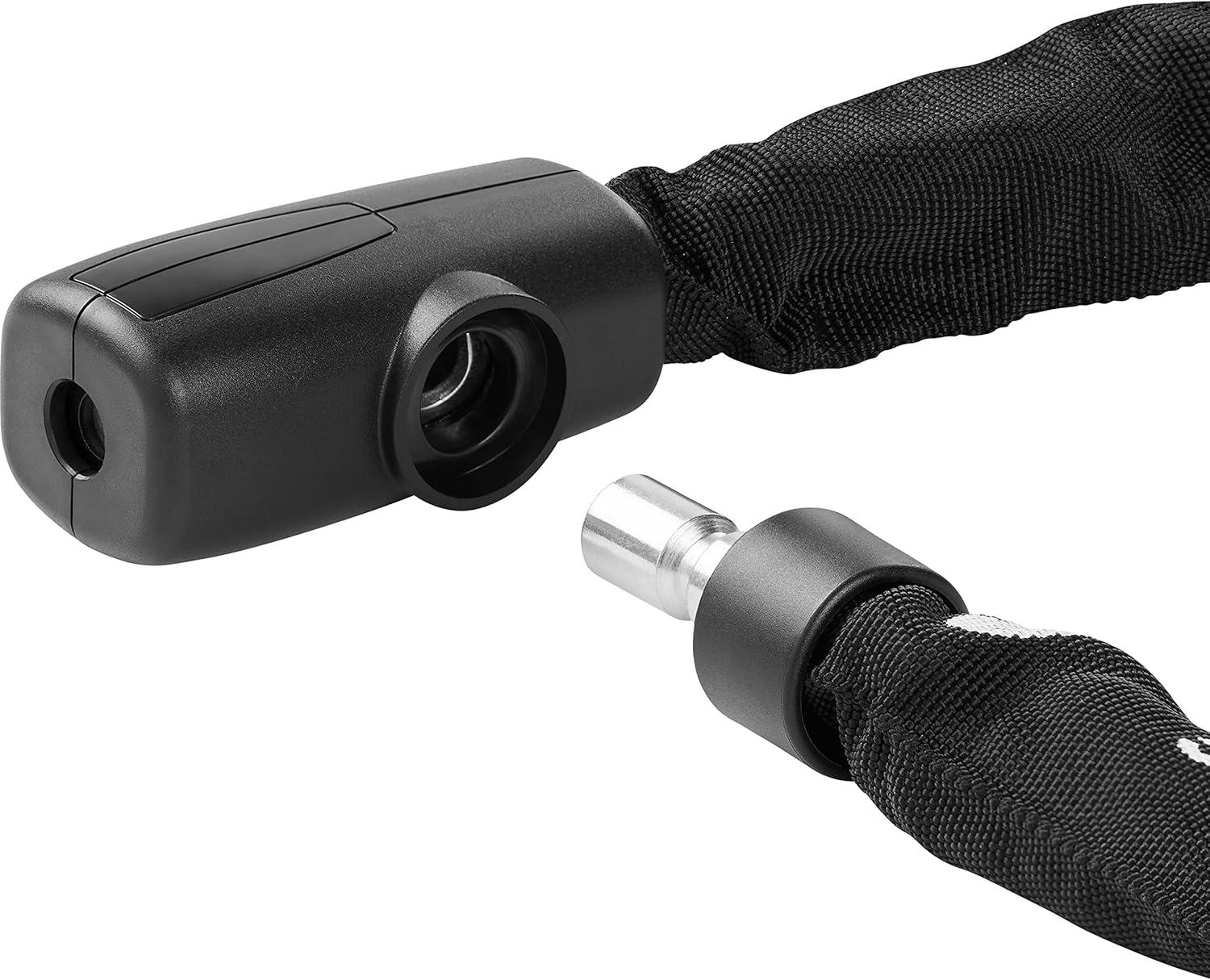 Retrospec Hero Plus Bicycle Chain Lock with Key, Heavy Duty Anti-Theft Bike Lock, 10mm 3′ Cut Resistant 3T Manganese Steel Chain and Weather Resistant Nylon Sleeve(One Size)