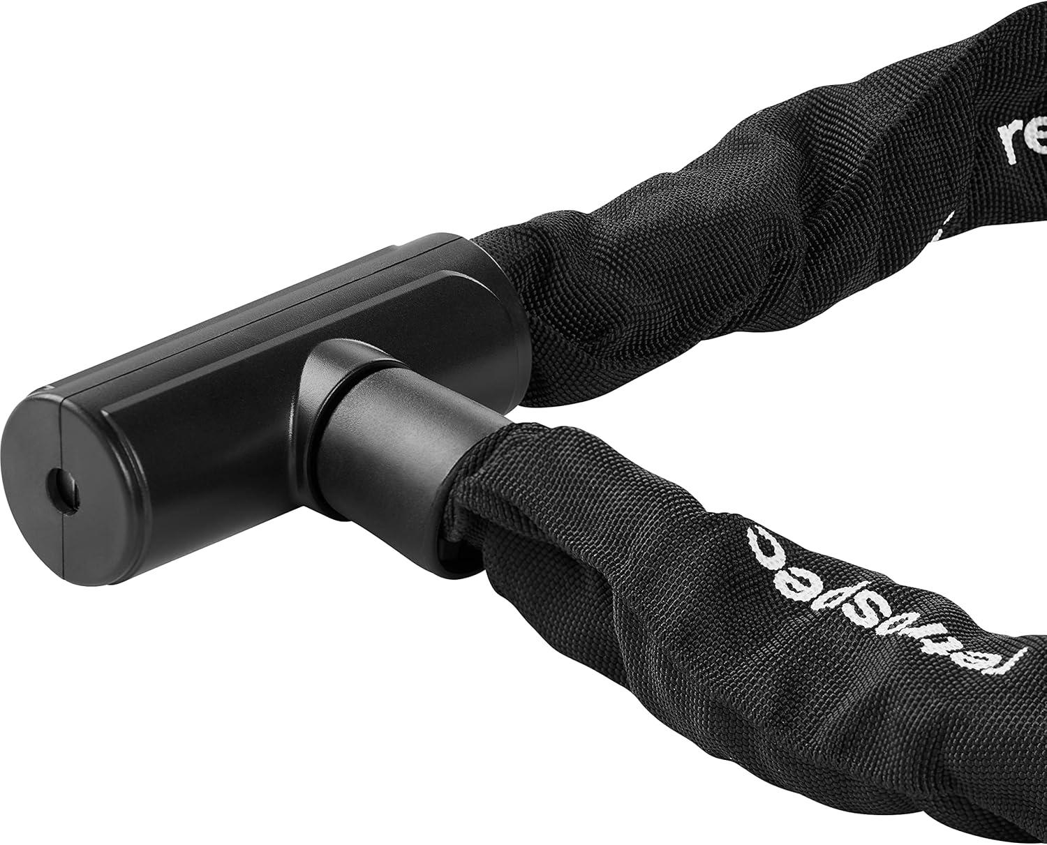 Retrospec Hero Plus Bicycle Chain Lock with Key, Heavy Duty Anti-Theft Bike Lock, 10mm 3′ Cut Resistant 3T Manganese Steel Chain and Weather Resistant Nylon Sleeve(One Size)