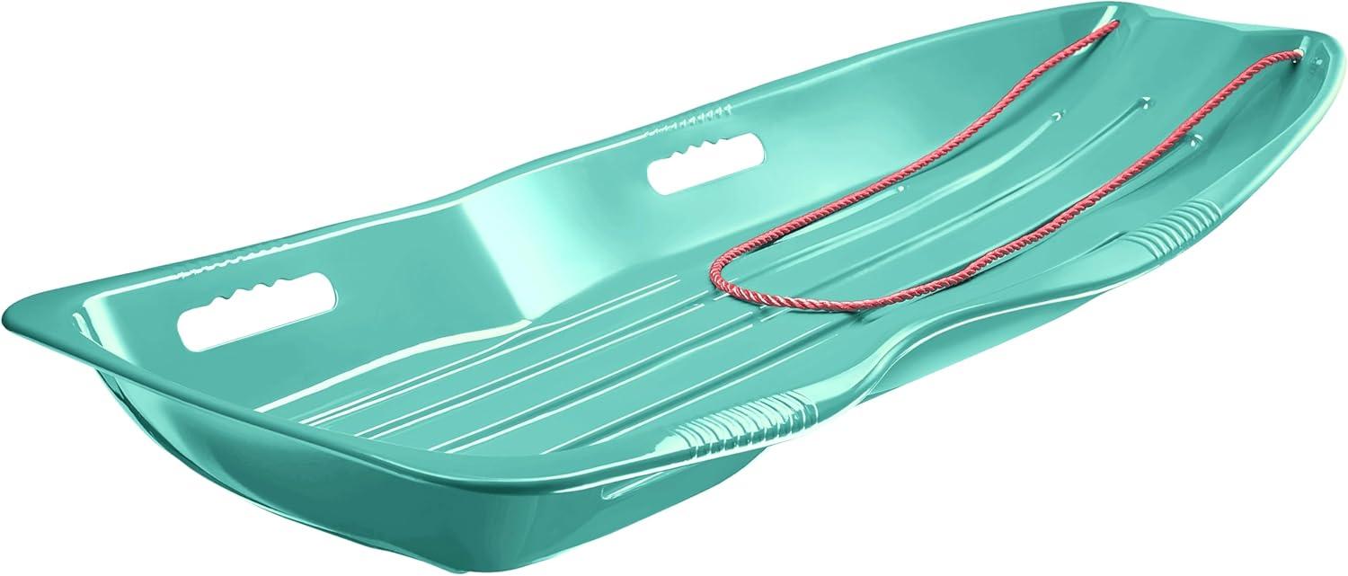 Retrospec Retrorider Plastic Snow Sled – Toboggan Style with Pull Rope, Cold-Resistant Coating, and Hard Bottom for Smooth Downhill Rides – Available in 35″ and 48″ Sizes for Kids and Adults(Legacy Wintertide)