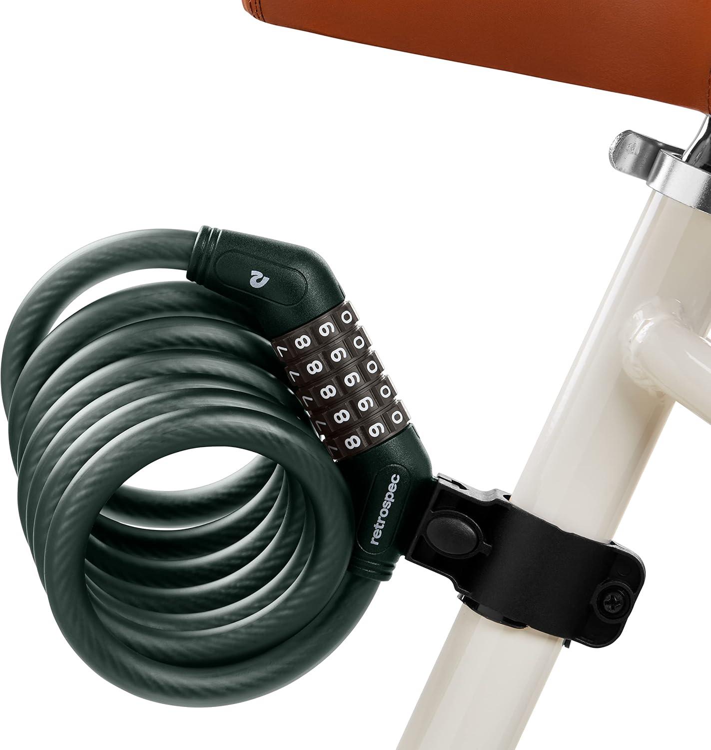 Grizzly Plus Integrated Combo Cable Bike Lock – 12mm(Matte Everglade)