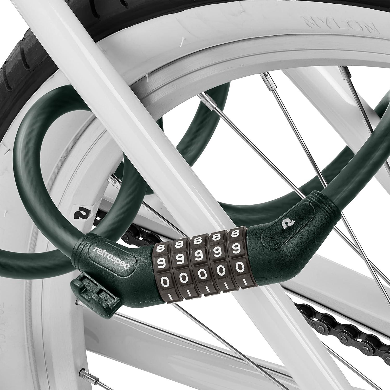 Grizzly Plus Integrated Combo Cable Bike Lock – 12mm(Matte Everglade)
