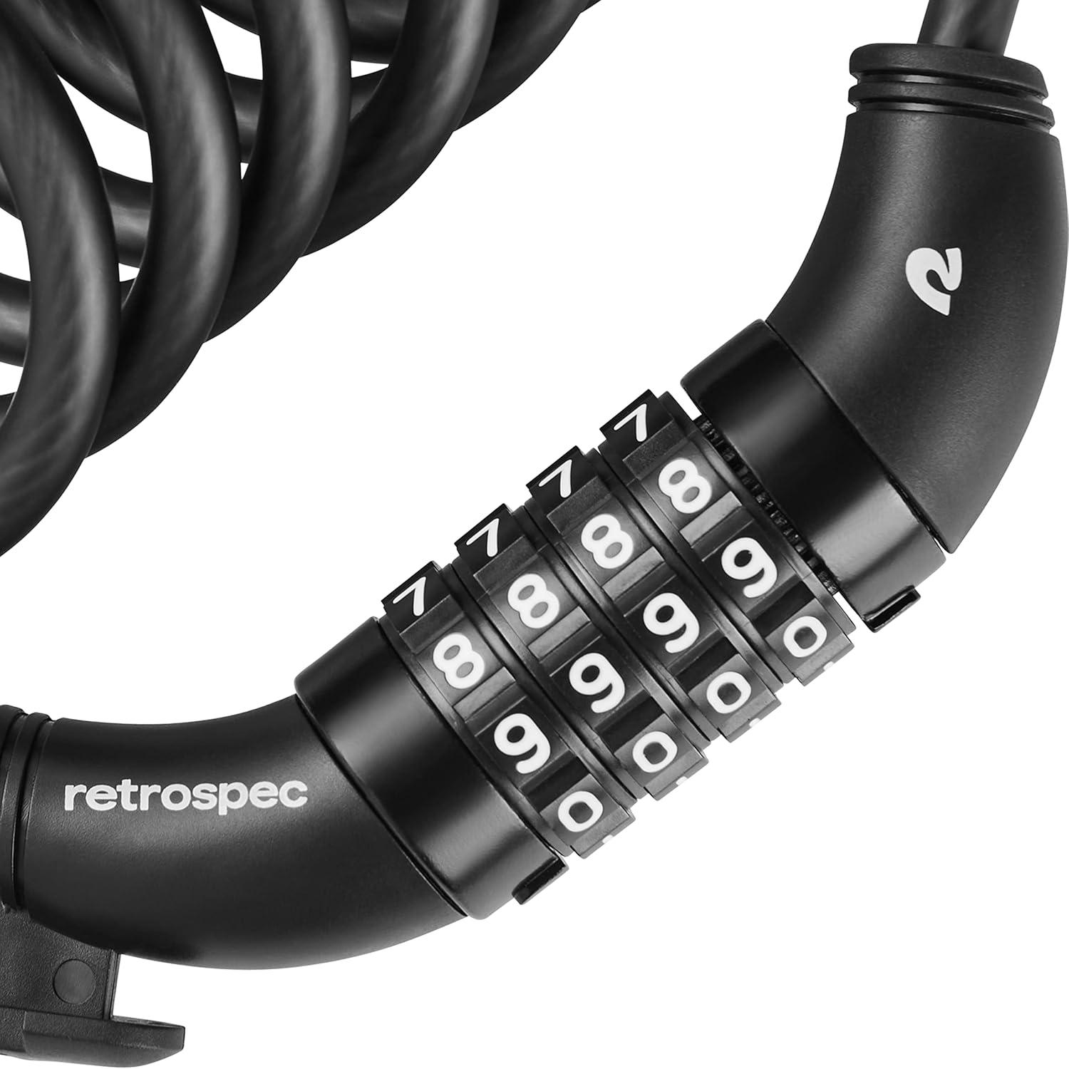 Grizzly Plus Integrated Combo Cable Bike Lock – 12mm(Matte Black)