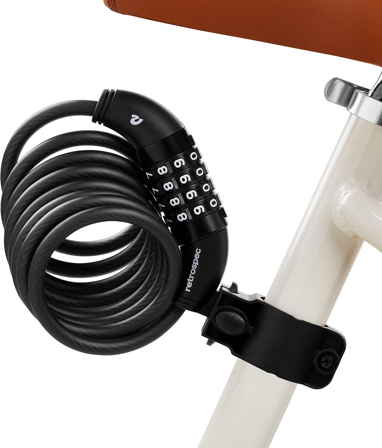 Grizzly Plus Integrated Combo Cable Bike Lock – 12mm(Matte Black)
