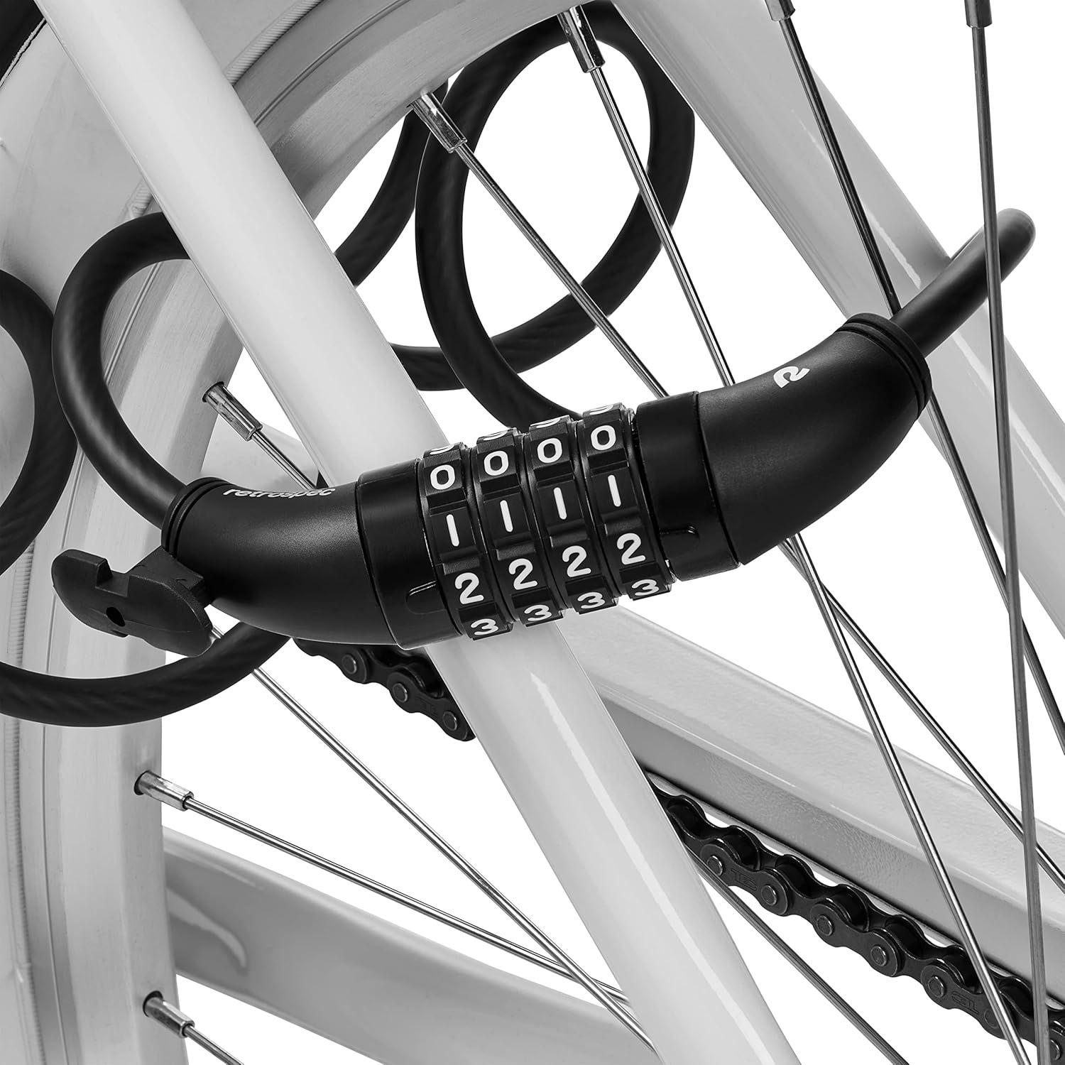 Grizzly Plus Integrated Combo Cable Bike Lock – 12mm(Matte Black)