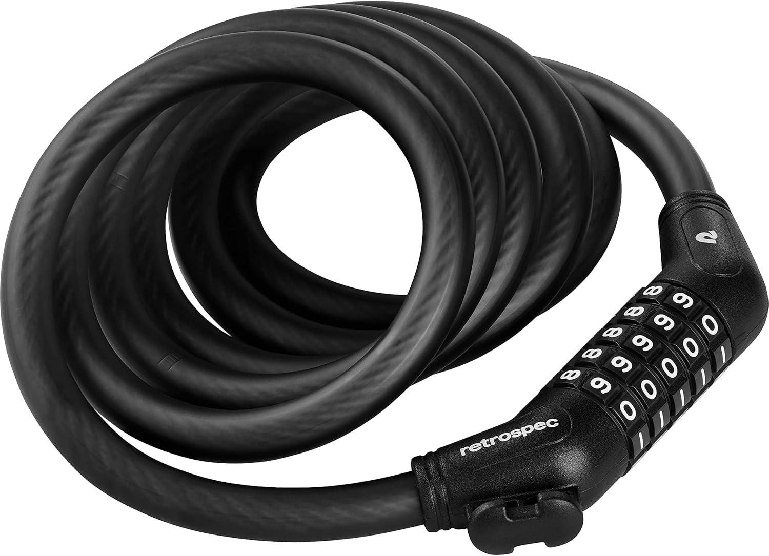 Grizzly Plus Integrated Combo Cable Bike Lock – 12mm(Matte Black)