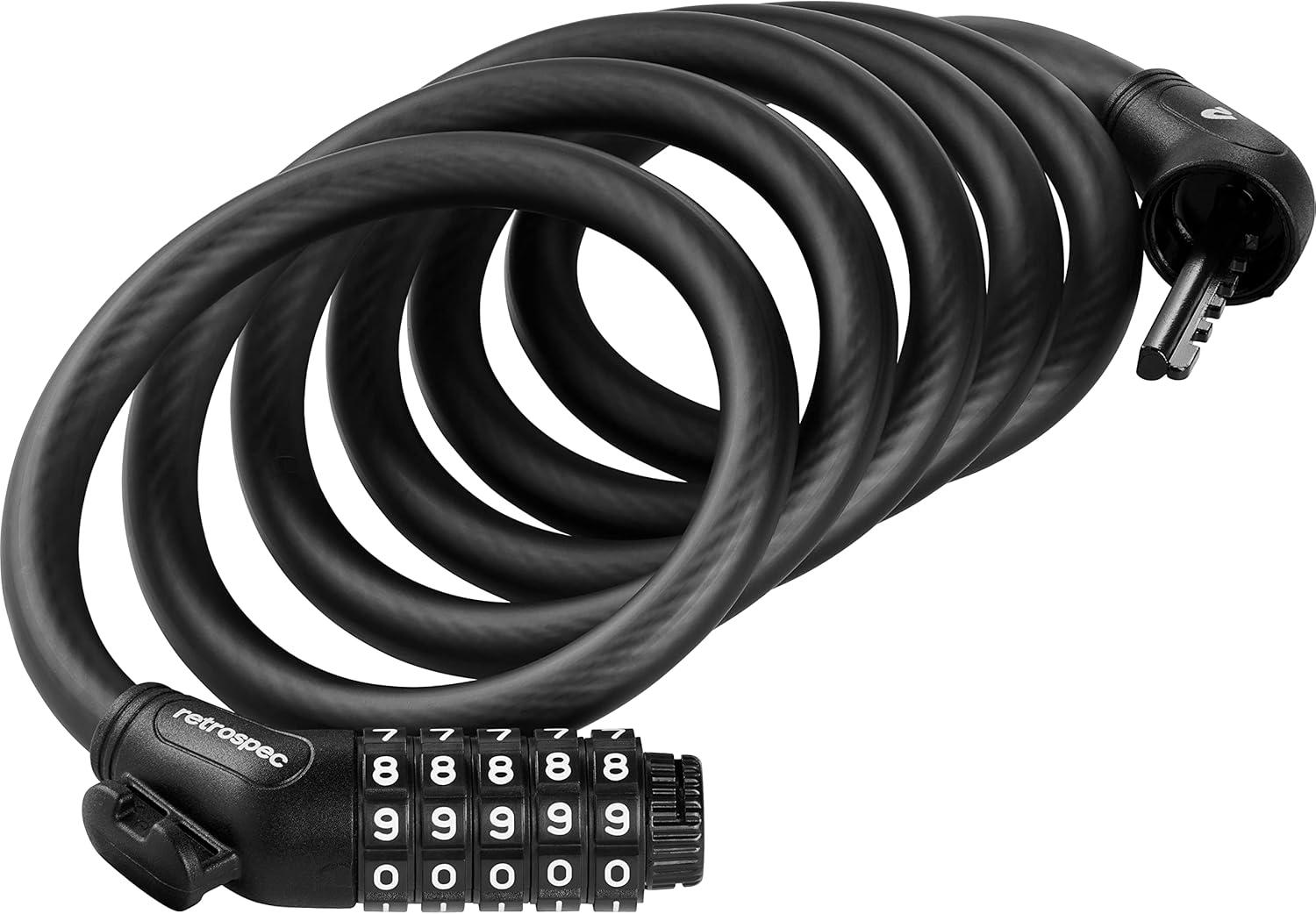 Grizzly Plus Integrated Combo Cable Bike Lock – 12mm(Matte Black)