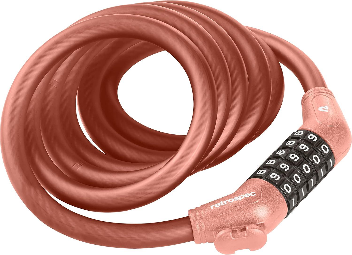 Grizzly Plus Integrated Combo Cable Bike Lock – 12mm(Matte Blush)