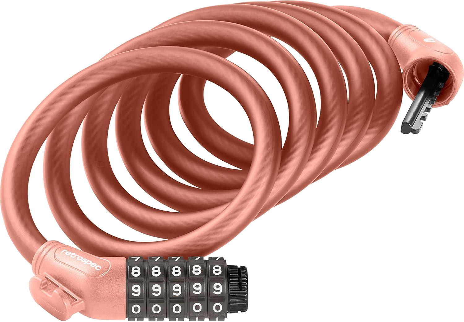 Grizzly Plus Integrated Combo Cable Bike Lock – 12mm(Matte Blush)
