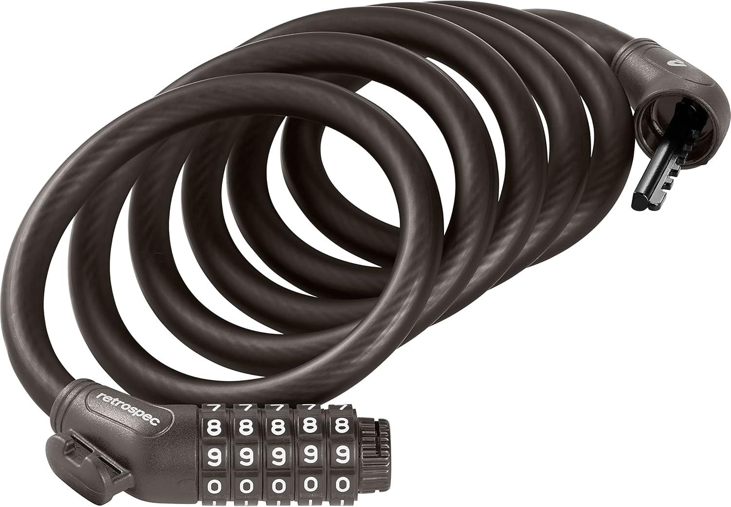 Grizzly Plus Integrated Combo Cable Bike Lock – 12mm(Matte Basalt)
